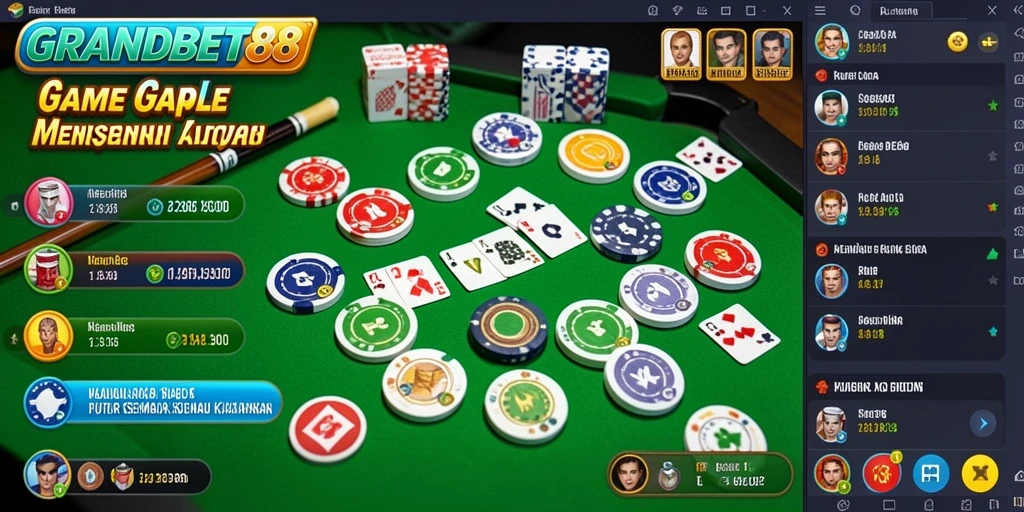 Screenshot gameplay Gaple yang seru dan interaktif.