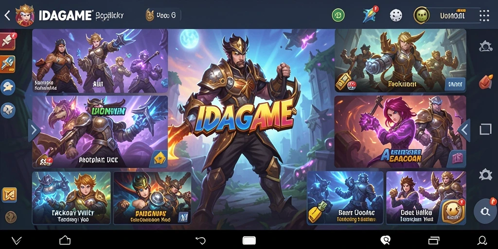 Tampilan antarmuka IDAGAME yang sederhana dan fungsional.