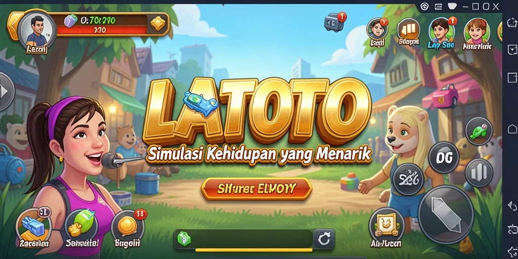 Tampilan gameplay LATOTO yang memukau dalam simulasi kehidupan.