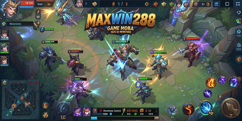 Tampilan yang menakjubkan dari gameplay MOBA MAXWIN288.