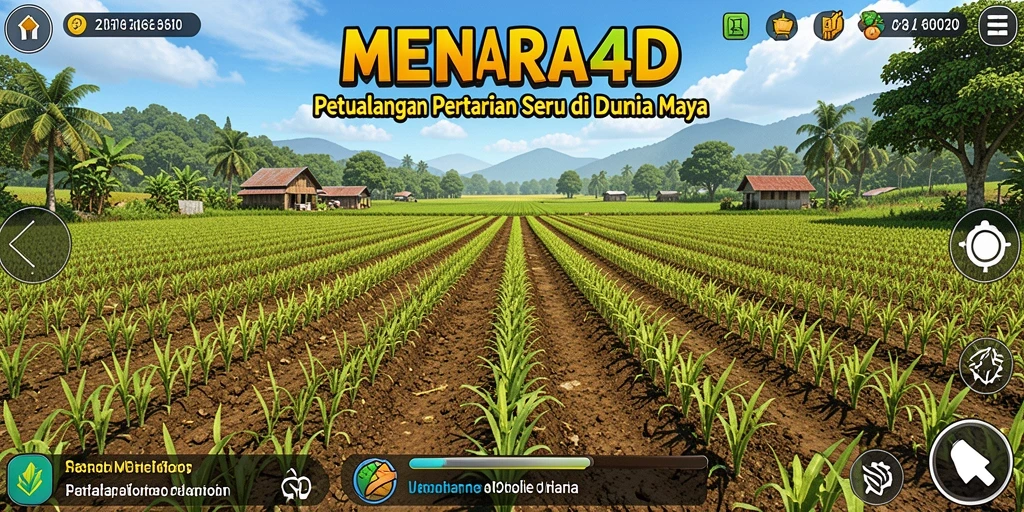 Tampilan gameplay MENARA4D dengan aktivitas pertanian yang seru dan menyenangkan.