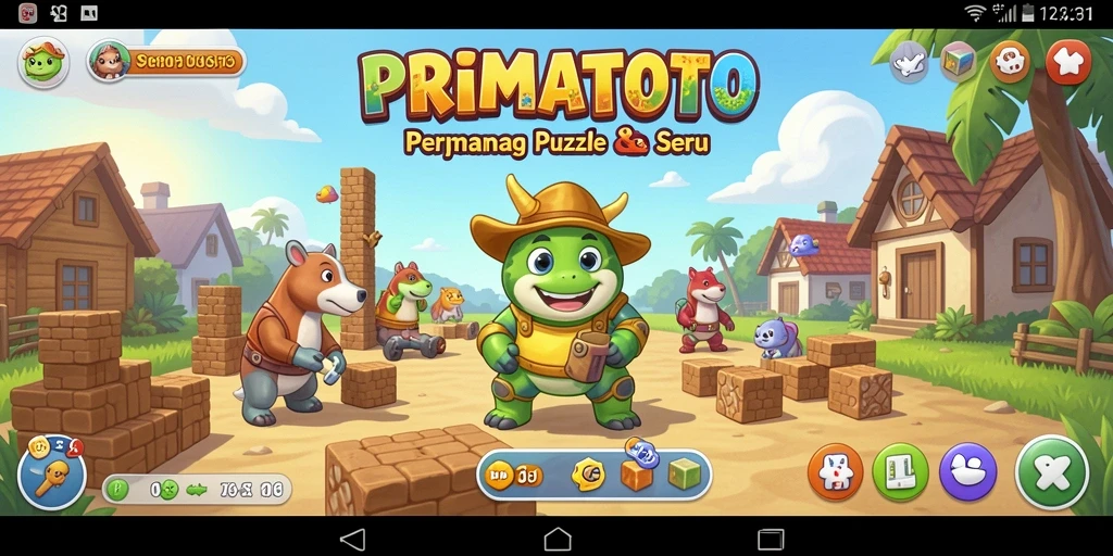 Tampilan gameplay seru dari PRIMATOTO yang menantang.