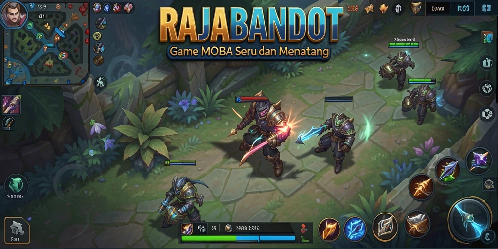 Gameplay seru RAJABANDOT dengan pahlawan yang beragam.
