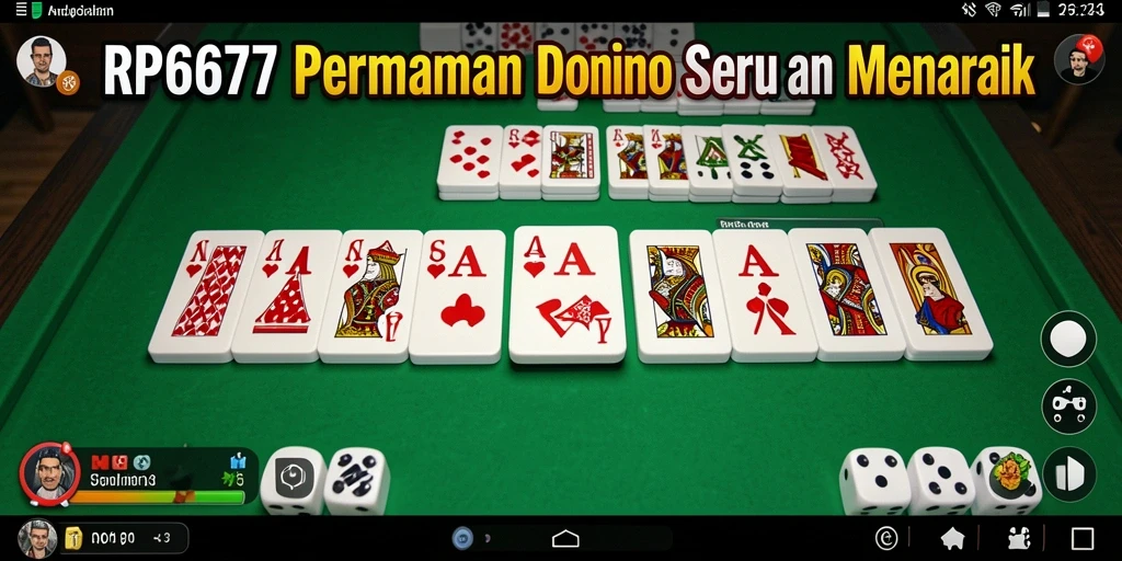 Screenshot gameplay RP6677 yang menampilkan suasana bermain Domino yang menarik.