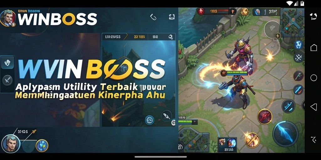 Tampilan antarmuka utama WINBOSS dengan fitur utility yang lengkap.