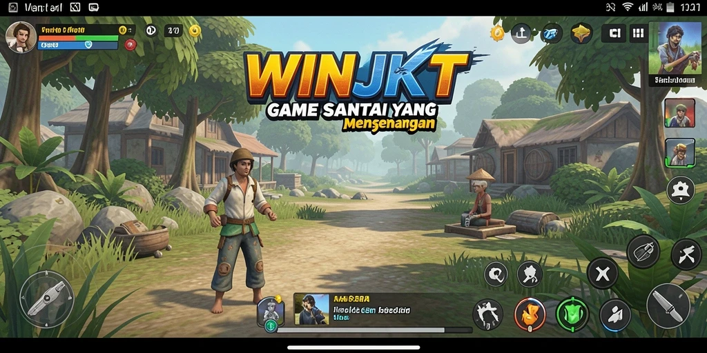 Tampilan gaming santai dengan desain yang menarik.